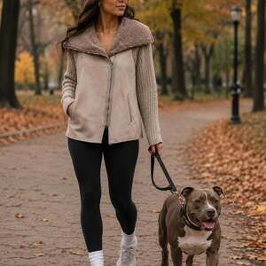 Style & Co Faux Shearling Moto Jacket M